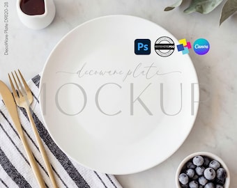 DecoWare Plate Mockup Canva PSD Template