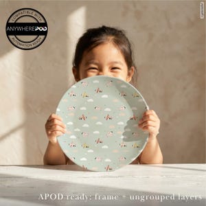 DecoPlate Plate D9820 Mockup, Canva, Photoshop, Photopea, Affinity - compatible with AnywherePOD
