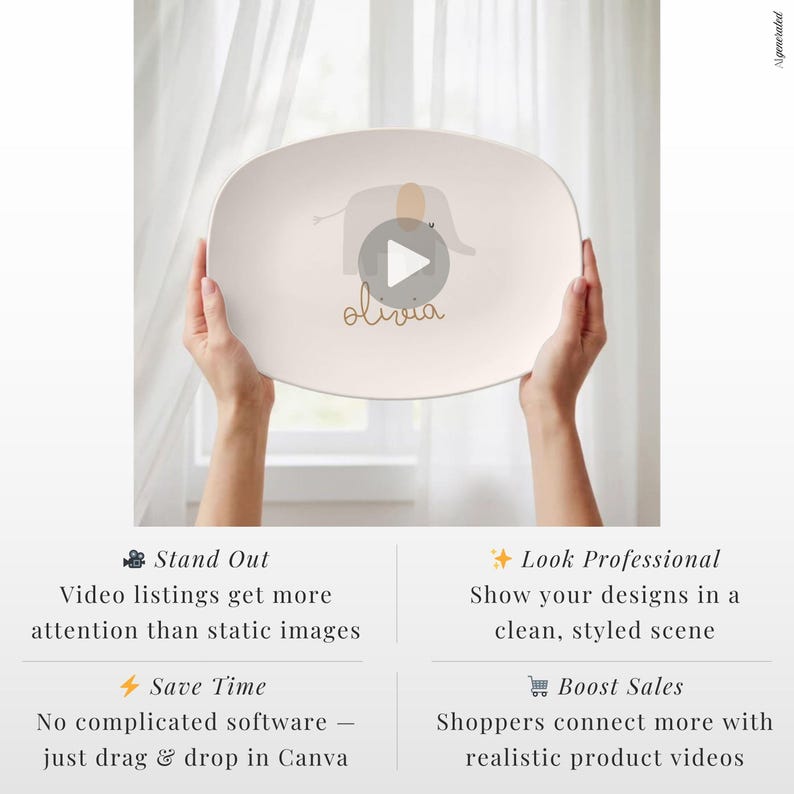 Maqueta de vídeo de plato DecoPlate para Canva imagen 7