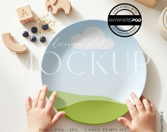 DecoPlate Plate Mockup Canva PSD