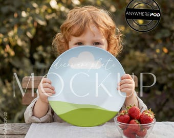 Mockup di piatto DecoWare in formato Canva PSD