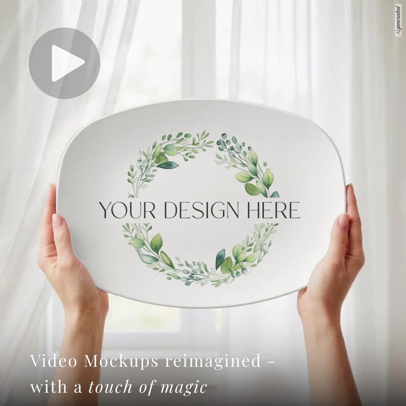 Maqueta de vídeo de plato DecoPlate para Canva imagen 3