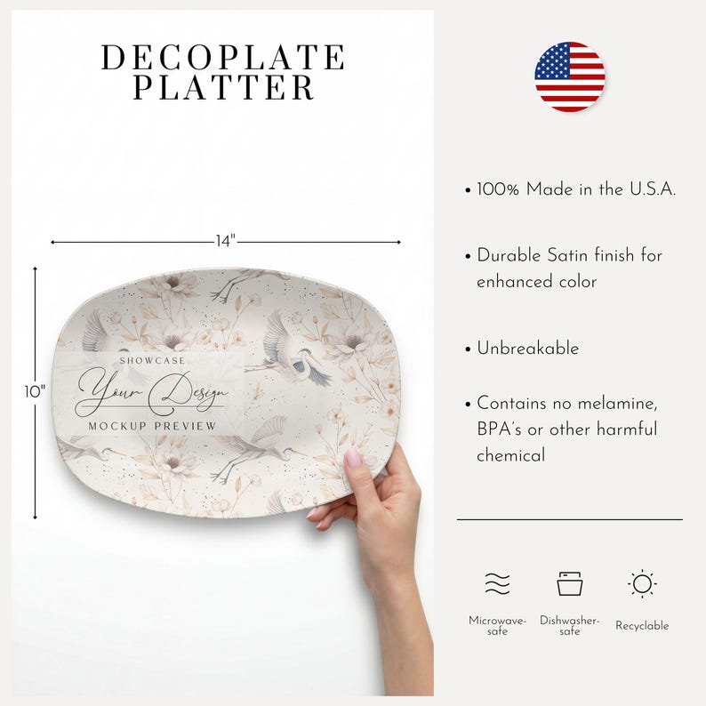 DecoPlate D9727 POD Chart Mockup Canva image 12