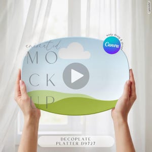 Maqueta de vídeo de plato DecoPlate para Canva imagen 1
