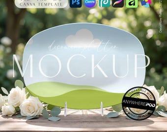DecoPlate D9727 Fatställ Mockup Canva PSD