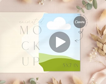 5x7 Animated Invitation Mockup Canva Video