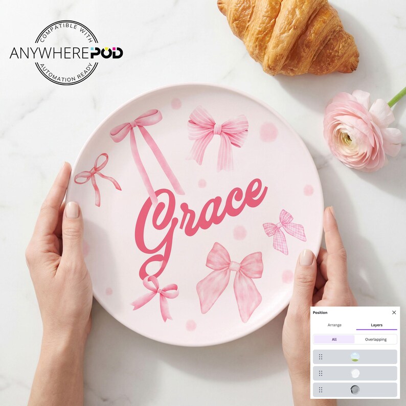 Decoware Plate Mockup for Photoshop, Photopea, Affinity, Canva (drag ...