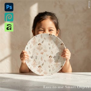 DecoPlate Plate D9820 Mockup, Canva, Photoshop, Photopea, Affinity - compatible with AnywherePOD