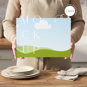 Printify Glass Cutting Board Mockup Canva