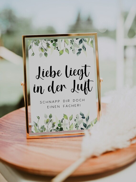 Hochzeit Fächer Schild Zum AUSDRUCKEN Hochzeitsfächer Schild Etsy