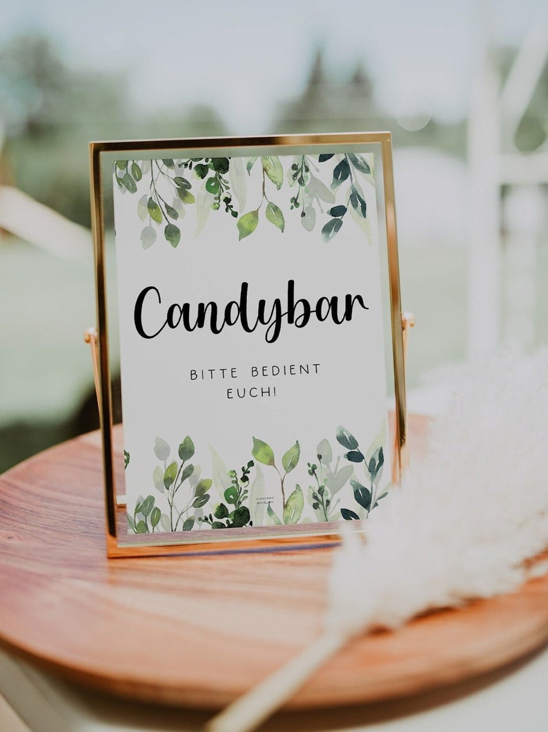 Hochzeit Candybar Schild zum AUSDRUCKEN Süßigkeiten Schild Etsy.de