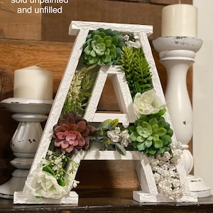Letras rellenables - Cedro aserrado en bruto