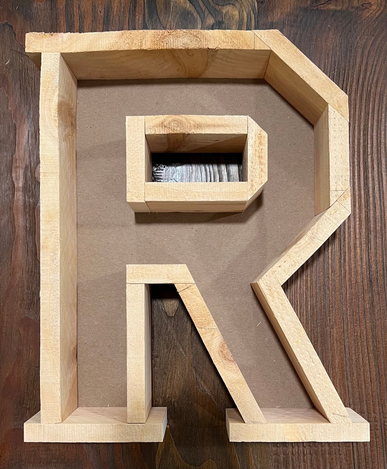 Fillable Wood Letters Etsy