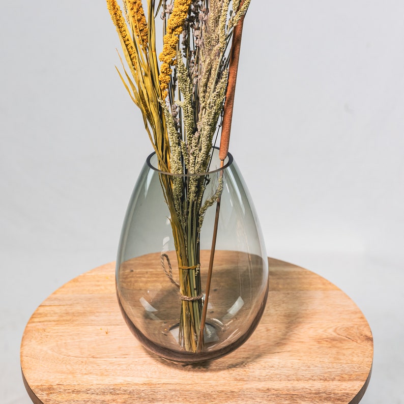 Design Blumenvase aus Glas Tisch-Deko Kristallglas Glasvase immagine 5