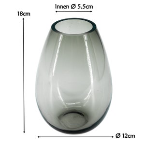 Design Blumenvase aus Glas Tisch-Deko Kristallglas Glasvase immagine 4