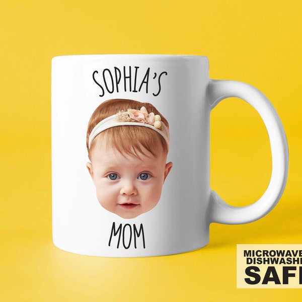 Mom Custom Mug | Custom Photo Mug | Personalized Coffee Mug | Gift for Dad | Gift for Grandma | Baby Face Mug | Baby Mug | Gift for Mom