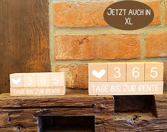 Rentencountdown I Countdown HOLZ I Geschenk zur baldigen Rente/ Ruhestand