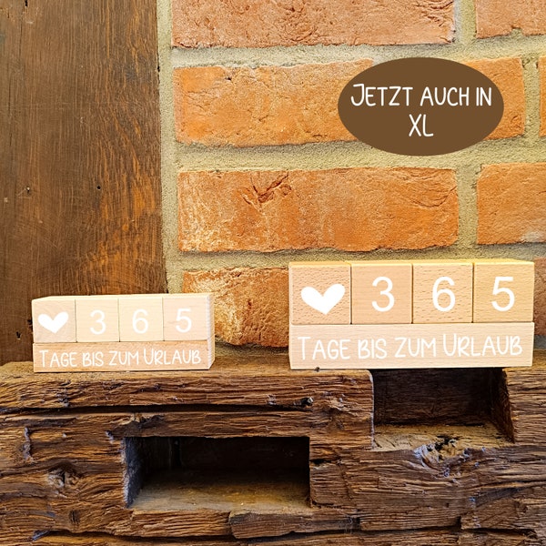 Urlaubscountdown I Countdown HOLZ I Geschenk zum Geburtstag