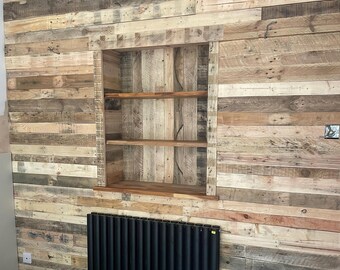 Reclaimed Pallet Boards- Wall Cladding, Rustic Recycled Pallet Wood- Multiple Finishes Available - Saver Pack 5sqm Free P+P