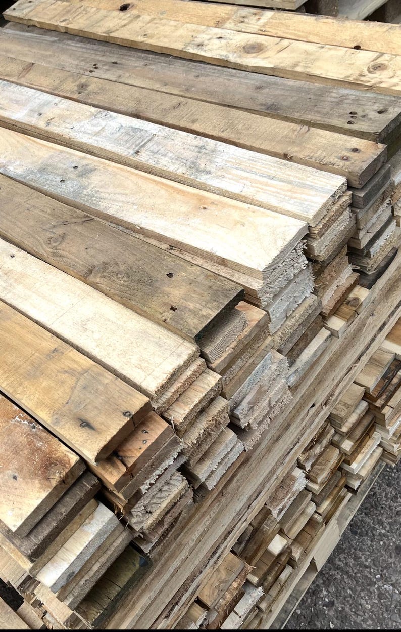 Reclaimed Pallet Wood, Recycled, Rustic Distressed Boards for DIY projects- Multiple Finishes Available image 1