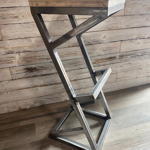 Retro Industrial But Rustic Bar Stools Made By Hand