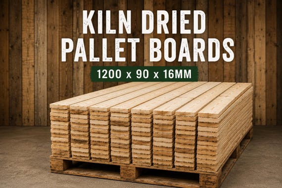 Kiln Dried Pallet Wood Boards – 1200mm Pine Timber Planks for DIY & Cladding