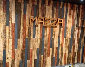 Handcrafted Colored Wood Wall Cladding – Rustic Modern Decor, 1sqm Pack