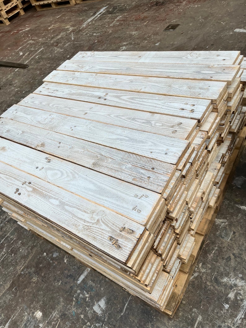 White Wash Reclaimed Wood Wall Cladding – Rustic Timber Panels, 1sqm ...