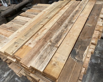 5 m2 de bois de palette récupéré et recyclé, non traité | Planches rustiques de bricolage de bardage en bois| Remises en gros | Plusieurs finitions