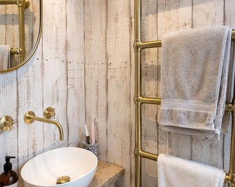 Reclaimed White Wash Timber Cladding 1m2 | Pallet Wood Wall Panels | Rustic Feature Wall | Whitewashed Wooden Planks