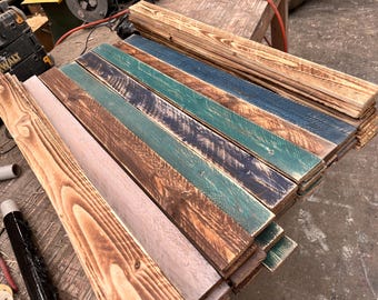 Handcrafted Real Timber Wall Cladding – New Colored Wood Panels, Multiple Finishes, Rustic & Modern Decor- 1sqm Pack
