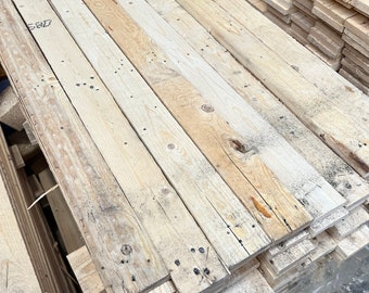 50 sq M Reclaimed Pallet Wood | Timber Cladding | Dry Stored | DIY Rustic Untreated Wooden Boards| Multiple Finishes | Ready To Fit