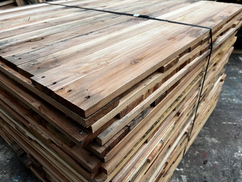 Reclaimed Pallet Wood Cladding: Rustic Distressed DIY Reclaimed Boards- Best Value 15sqm Pack- Free P+P image 8