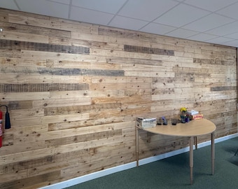 Reclaimed Pallet Wood Boards - Distressed Recycled Boards | Stored Dry | Ready To Install- 1sqm