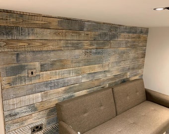 5sqm New Pallet Wood Cladding | Beach Wash Colour | Sanded | No.1 Seller!! Multiple Sizes and Finishes Available