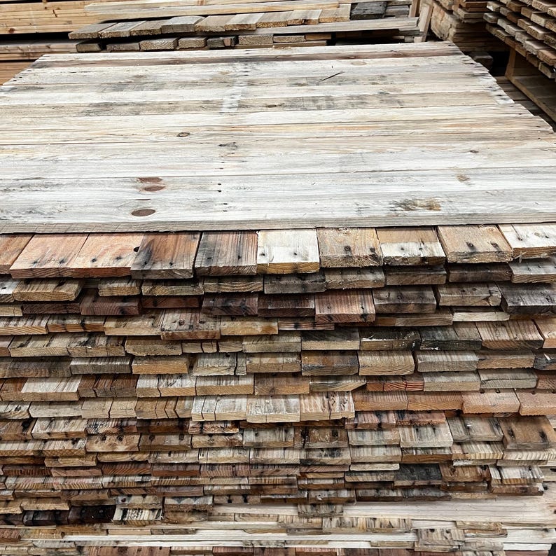 Reclaimed Pallet Wood Cladding: Rustic Distressed DIY Reclaimed Boards- Best Value 15sqm Pack- Free P+P image 17