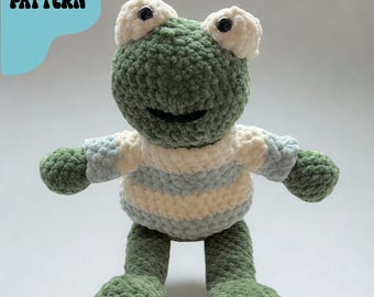 Schema all'uncinetto per una rana accogliente: peluche facile da realizzare (download digitale)