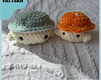 Patrón de hongo a crochet: peluche de hongo 2 en 1 fácil (descarga digital)