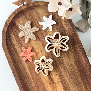 Lily cutter, flower clay cutter, earring cutter, Spring clay cutter, Flower Clay Cutters, Polymer clay cutter set, rose cutter