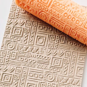 Polymer clay texture roller clay stamp 3D printed embossing Polymer clay tool Vintage pattern roller Lines pattern texture Clay cutter (213)