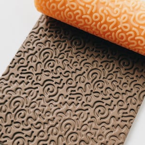 Polymer clay texture roller clay stamp 3D printed embossing Polymer clay tool Vintage pattern roller Lines pattern texture Clay cutter (214)