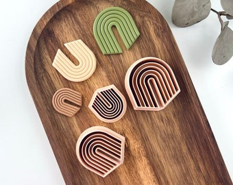 Arch polymer clay cutters, Window earring cutter, Hair clip cutter, Geometric shape, Custom earring cutter, Earring cutter