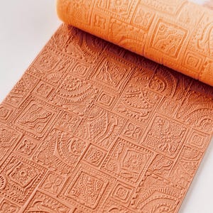 Polymer clay texture roller clay stamp 3D printed embossing Polymer clay tool Vintage pattern roller Lines pattern texture Clay cutter (219)