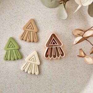 Polymer clay shape cutter, abstract modern earring moulds, indian cutter, sharp 3D printed mould | clay jewellery supplies