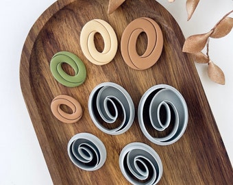 Oval Polymer Clay Cutter | Cutter Set | Embossing Cutter | Detailed Clay Cutter | Earring Making Tool |Clay Supplies