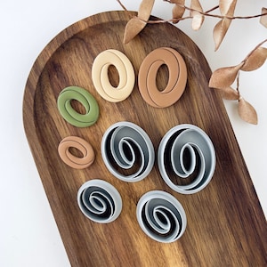 Oval Polymer Clay Cutter | Cutter Set | Embossing Cutter | Detailed Clay Cutter | Earring Making Tool |Clay Supplies