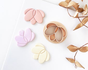 Flower clay making cutter, DIY Flower Clay Tool Cutters, Rose flower cutter, Polymer clay tool, Earring making tool, Clay stamp