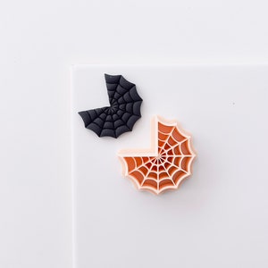 Spider web cutter  |  Fall Autumn Clay Cutter Halloween Polymer Clay Cutter Embossed