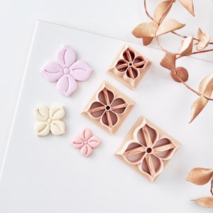 Spring Flower Clay Cutters | Floral Polymer Clay Cutters | Flower Earring Cutters | Jewelry Making | 3D Printed Cutter