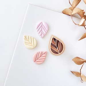 Leaf Polymer Clay Cutters | Clay Cutters for Earring Making | Embossing Clay Cutters | Clay Cutter Set